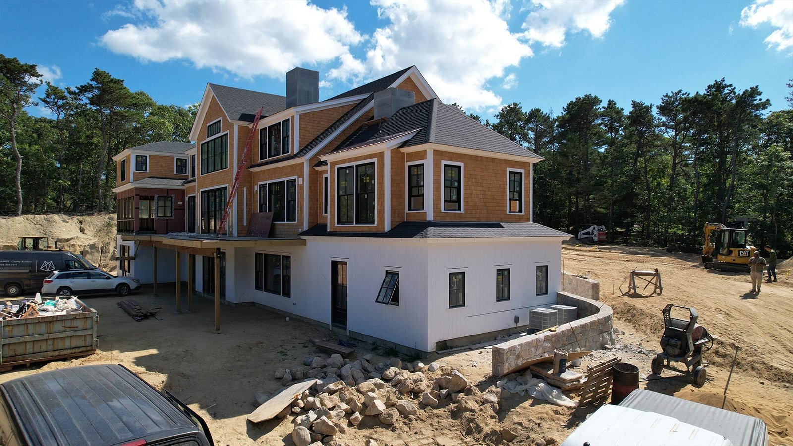 LandMasters team and equipment at Edgartown estate Martha's Vineyard
