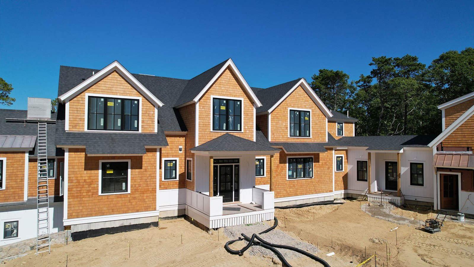 Stone retaining wall detail Edgartown estate LandMasters MV