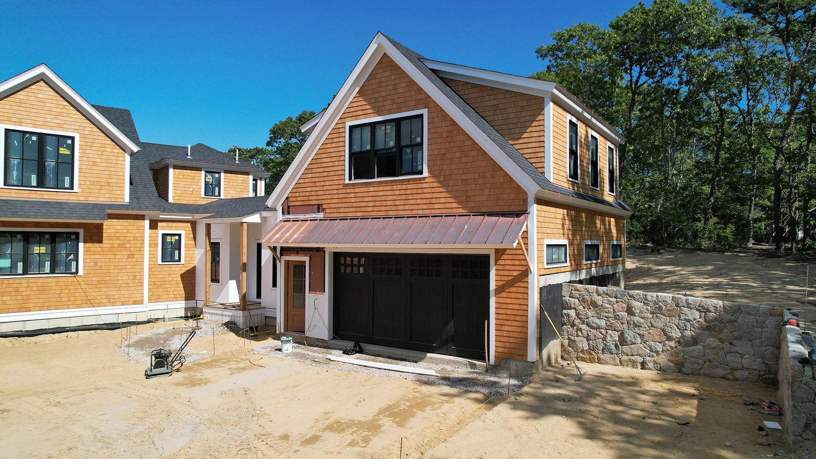 Completed site preparation and masonry Edgartown estate Martha's Vineyard