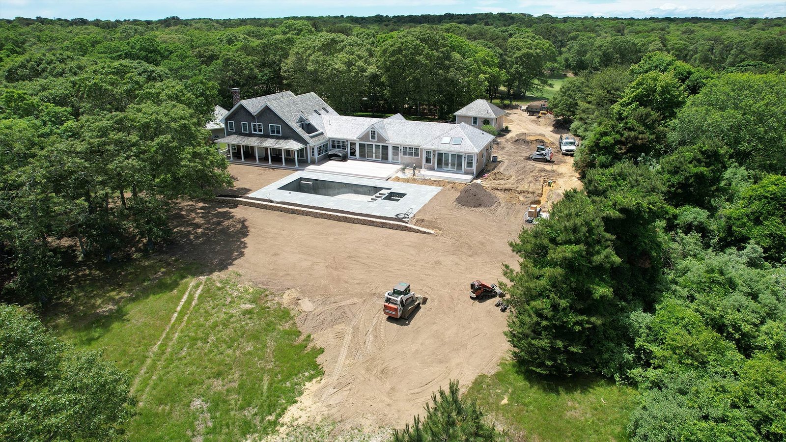 Excavation and earthwork Oak Bluffs estate Martha's Vineyard