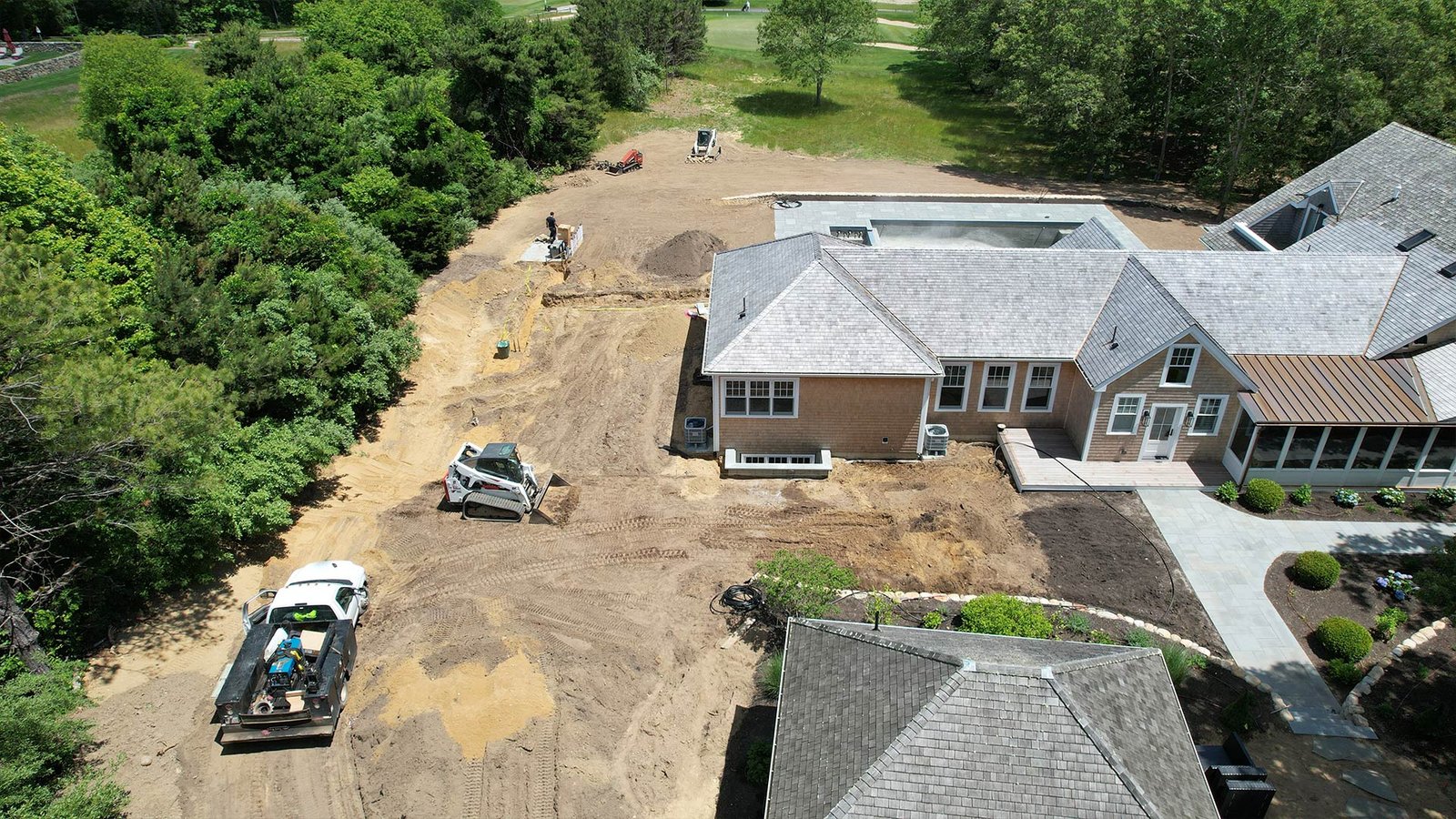 Bluestone pool deck Oak Bluffs Martha's Vineyard