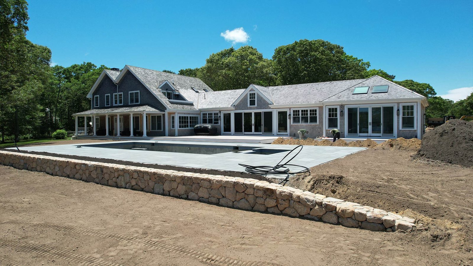 Cedar shingle coastal estate Oak Bluffs Martha's Vineyard LandMasters