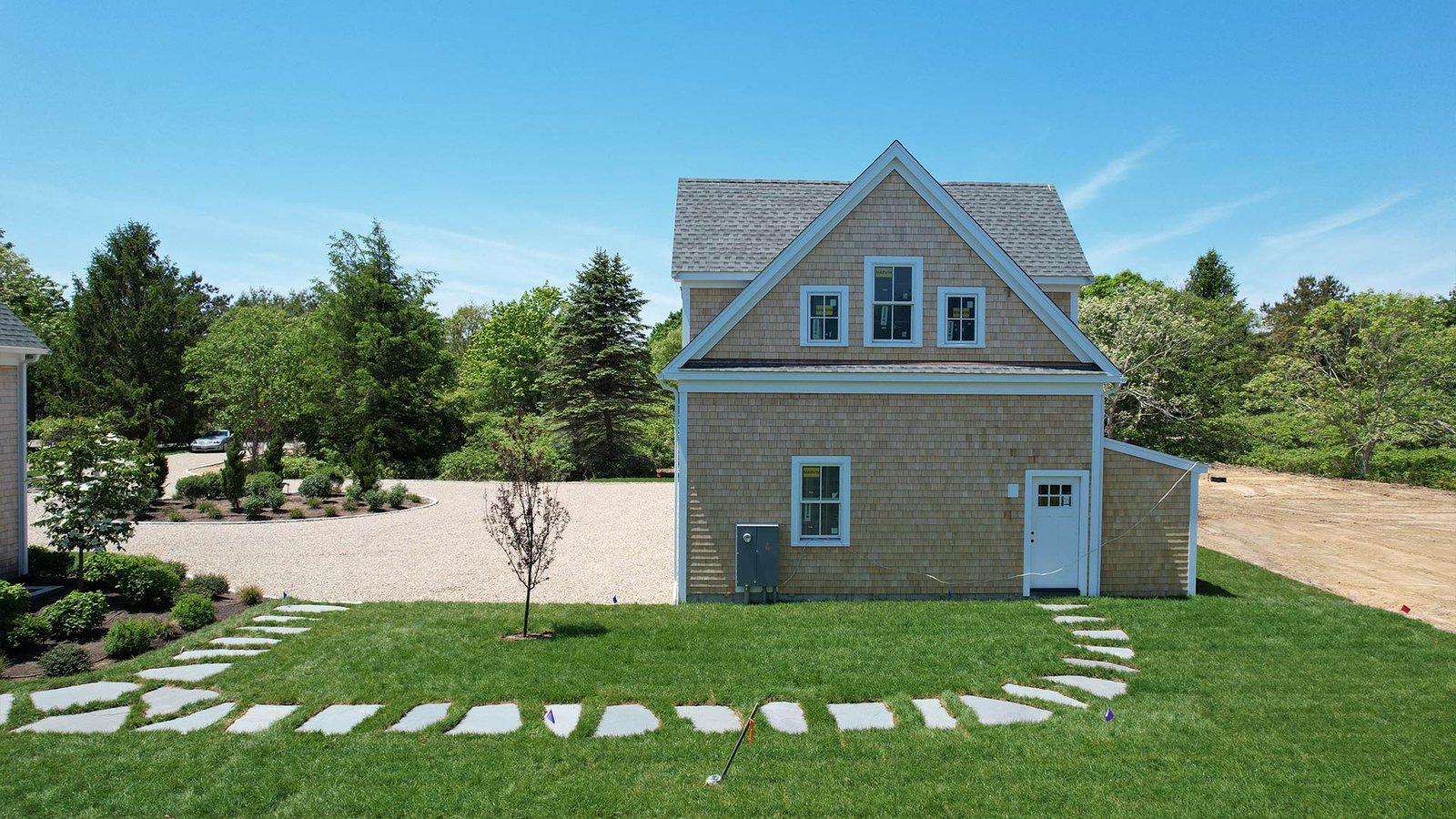 Landscape planting detail, pool area and lawn West Tisbury Martha's Vineyard LandMasters